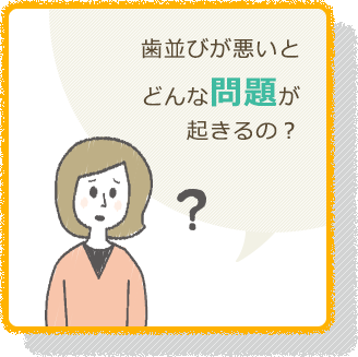 歯並びが悪いと どんな問題が 起きるの？